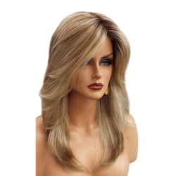 Dam gradient långt lockigt hår - vågig lång peruk - Kvinnors gra 50cm