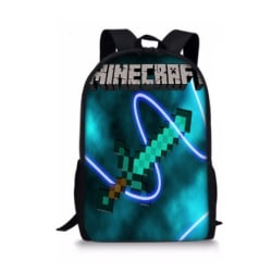 Minecraft barns skolväska Ryggsäckar Zip Fashion Travel Bag A