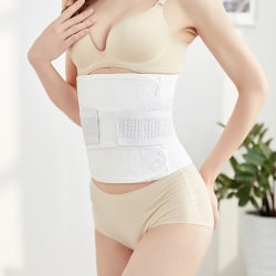 Postpartum Support Recovery Belly Waist Trainer Bälte Shapewear White 2XL
