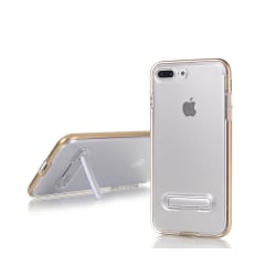 TPU-cover med telefonstativ + to skærmbeskyttere iPhone XS Max Gold
