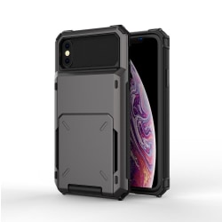 Shockproof Rugged Case Cover till Iphone Xs Max grå