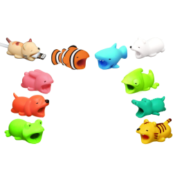 10 x Animal Protectors for cables - Kabelskydd MultiColor one size