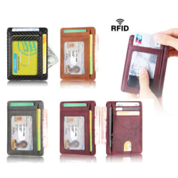 Supertunn RFID Plånbok - 7 kortplatser + sedelficka Svart one size