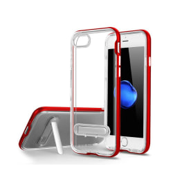 TPU-cover med telefonstativ + to skærmbeskyttere iPhone 6 Red