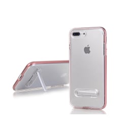 TPU-cover med telefonstativ + to skærmbeskyttere iPhone 6+ Pink gold