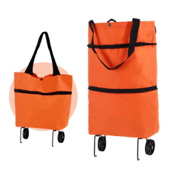 Shopping väska med hjul Orange one size