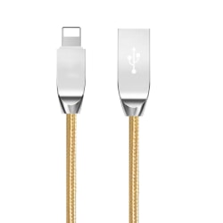 Nylonflettet Lightning-kabel 1m Gold