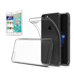 Transparent TPU skal +2st skärmskydd till iPhone 6+/6S+ Transparent one size