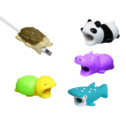 5 x Animal Protectors for cables - Kabelskydd MultiColor one size