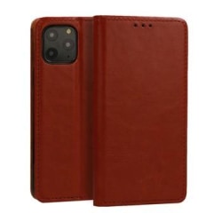 Smart Wallet Case iPhone 12/12 Pro, italiensk skinn Brown