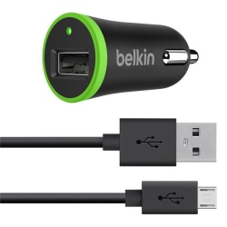 Belkin Billaddare 2.4A inkl Micro-USB kabel Svart