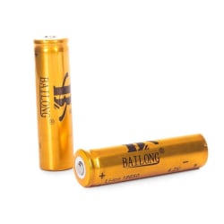 2-pak Højtydende Lithium-ion Batteri 18650 - 8800mAh 4.2v Gold