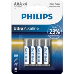 Philips Ultra Alkaline AAA -paristo - 4 kpl Silver
