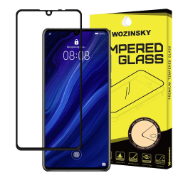 Skärmskydd Huawei P30 i härdat glas, Fullskärm Transparent