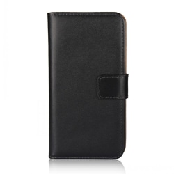 Plånboksfodral iPhone 12 Pro Max, äkta skinn Svart