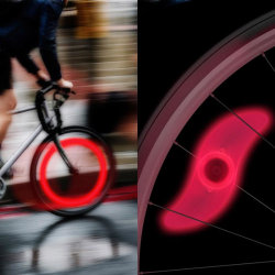 2-Pack LED ljus till cykelhjul / Ekrarna Röd