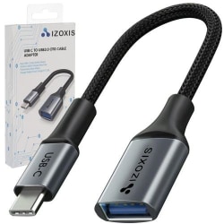 Adapter USB-C till vanlig USB för tex USB minne till mobil grå