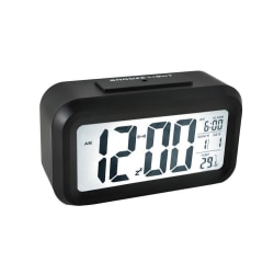 ISO väckarklocka Digital med termometer Svart Svart