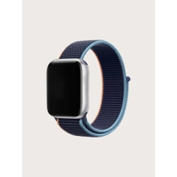 Apple Watch 42/44/45 nylonarmband - kardborreband Blå