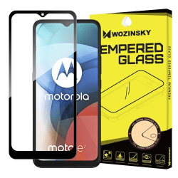 Full Cover Motorola Moto E7 Skærmbeskytter i hærdet glas - Bl Transparent