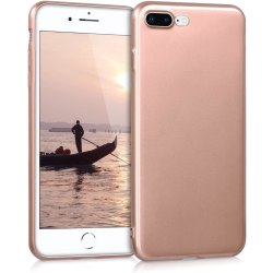 Mjukt skal (TPU) i metallic färg, iPhone 7 Plus / 8 Plus Rosa guld