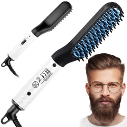 Plattborste för män - skägg och hår Vit