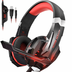 (RED) Gaming Headset PS4 xbox one, PC Over-Ear Gaming Headset