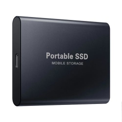High Speed ​​​​USB3.0 Portabel Extern SSD-hårddisk Svart 2TB