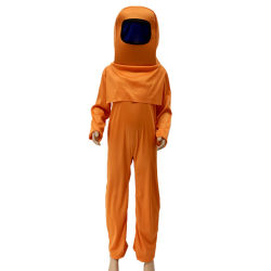 Barn Astronaut Kostym Jumpsuit Ryggsäck Set Halloween Cosplay orange S