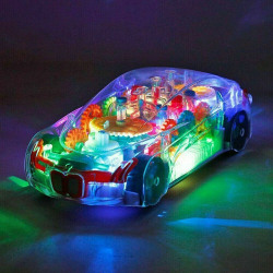 Baby leksak för toddler låtsastransparensbil med ljus