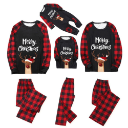 Christmas Family Pyjamas Matchande Set Sovkläder Rutig topp +byxor Dad S