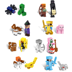 16st Minecraft Mini Block Leksaker Action Figurer Brick Kids Gift