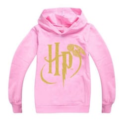 Barn Harry Potter Print Casual Hoodie Sweatshirt Toppar Jumper pink 160cm
