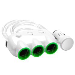 3-vägs 12V Multi Car USB Laddare Adapter Socket Splitter Telefon white
