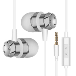 3,5 mm S-31 Stereo In-Ear-hörlurar med Wheat Metal-hörlurar silver