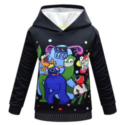 Tecknad hoodie för barn långärmad huvtröja Princess Top black 150cm