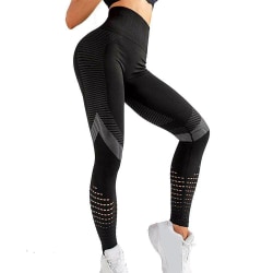 Kvinnor Hög midja Fitness Casual Gym Sport Leggings Yoga byxor black XL