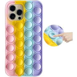 Pop It Fidget Toys Mobilskal Stressboll case 11/12/XR/XS Multicolour For iPhone 12 / 12Pro