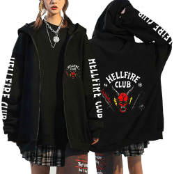 Stranger Things Hellfire Club långärmad hoodiejacka för unisex 2XL