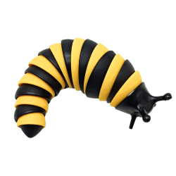 Caterpillar Fidget Toy Ångest Relief Slug Fidget Toys Black  yellow