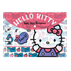 Hello Kitty Plastmapp med tryckknapp multifärg