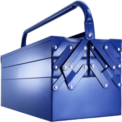 tectake Værktøjskasse blå Blue
