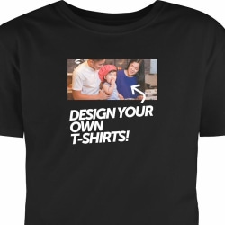 Design dit eget T-Shirt Stor Sort