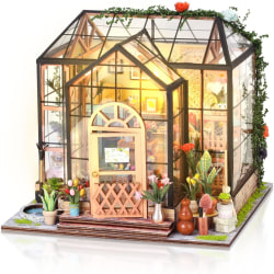 DIY miniaturedukkehus at bygge, 1:24 træ miniaturedukkehussæt med møbler og værktøj, DI