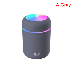 Elektrisk luftdiffusor Aroma Oil Luftfuktare LED Night Light Up H A（dark gray）