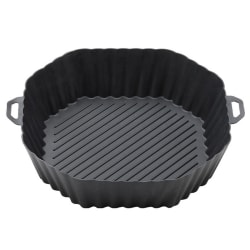 1kpl Air Fryer Silikoni Pot Air Fryer Basket Liner Non-stick Black