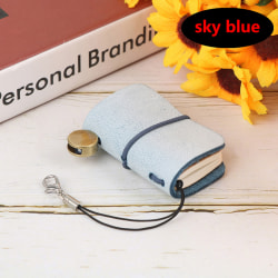 Mini Portable Notebook Core Travel Journal Booklet 4,6*2,8cm sky blue