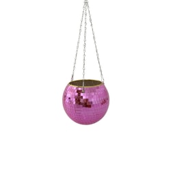 Disco Ball er Globe Shape riippuvat maljakko kukkaruukut Pink 15CM