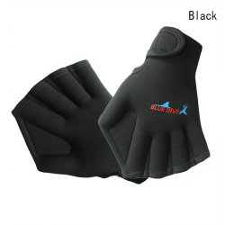 Handskar för vattensimning med väv Handskar Paddlar Passar träning Black