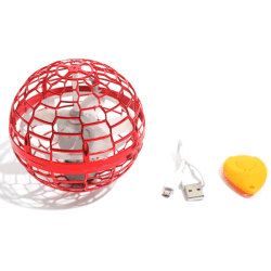 Flying Ball Spinner Toy Handkontrollerad Drone UFO-leksak Red